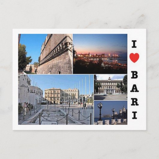 Italië - Apulië - Bari - I Love - Briefkaart (Voorkant)