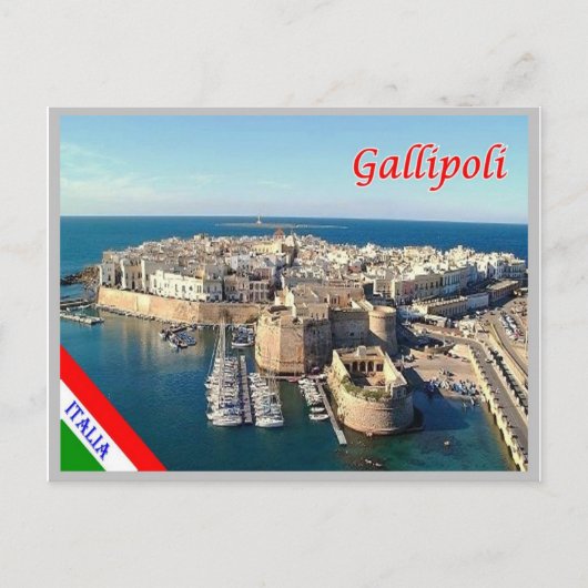 Italië - Apulië - Salento - Gallipoli - oude stad Briefkaart (Voorkant)