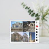 Italië - Apulië - Salento - Lecce - I Love - Briefkaart (Staand voorkant)