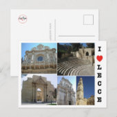 Italië - Apulië - Salento - Lecce - I Love - Briefkaart (Voorkant / Achterkant)