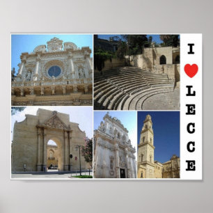 Italië - Apulië - Salento - Lecce - I Love - Poster