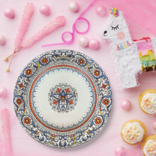 Italië Art Antico Deruta Stijl Eettafelservies Papieren Bordje