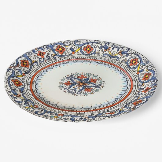 Italie Art Antico Deruta Stijl Servies Papieren Bordje (Gekanteld)