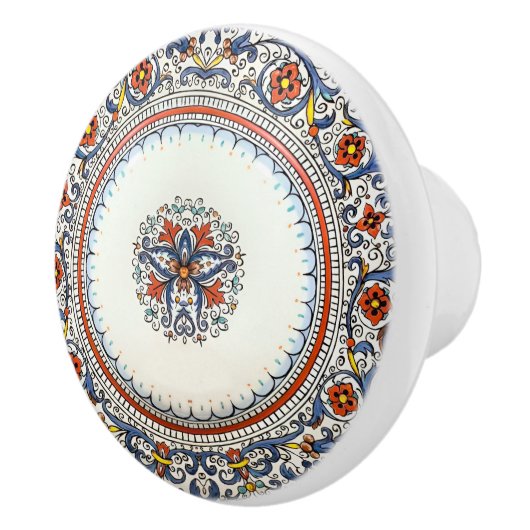 Italië Art Antico Deruta Style Kabinetlade Keramische Knop (Rechts)