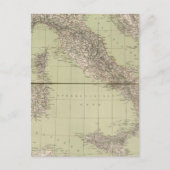 Italië Atlas Map Briefkaart (Voorkant)