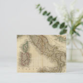 Italië Atlas Map Briefkaart (Staand voorkant)
