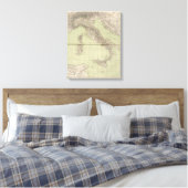 Italië Atlas Map Canvas Afdruk (Insitu (Slaapkamer))