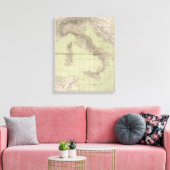 Italië Atlas Map Canvas Afdruk (Insitu (Woonkamer))