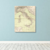 Italië Atlas Map Canvas Afdruk (Insitu (Houten vloer))
