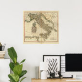Italië Atlas Map Poster (Thuiskantoor)