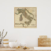 Italië Atlas Map Poster (Keuken)