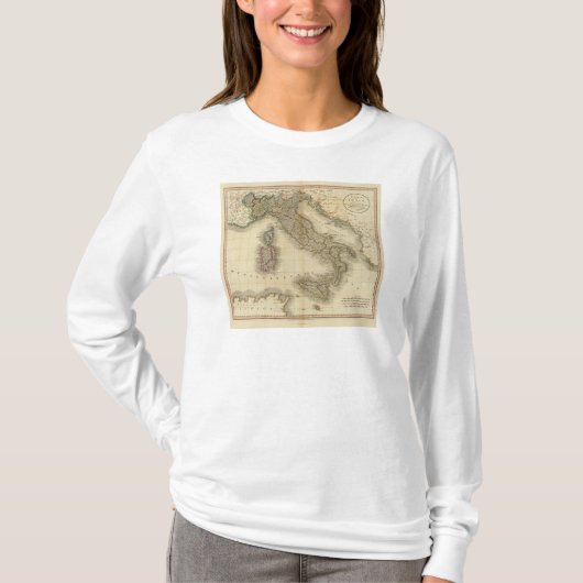 Italië Atlas Map T-shirt (Voorkant)