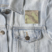 Italië Atlas Map Vierkante Button 5,1 Cm (In situ)