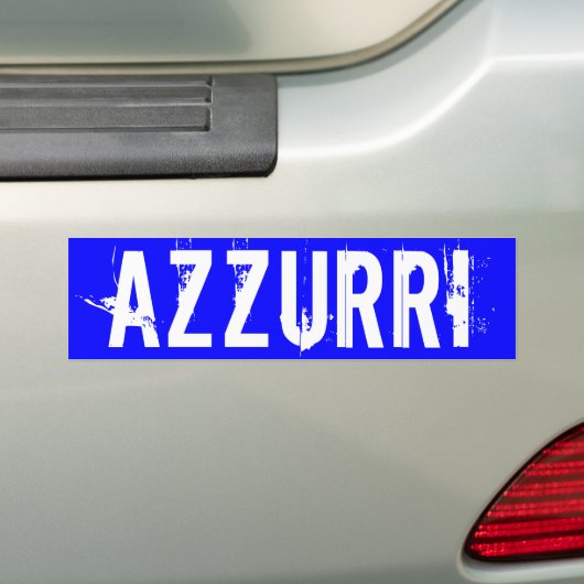 Italië "AZZURRI" Bumpersticker (Op auto)