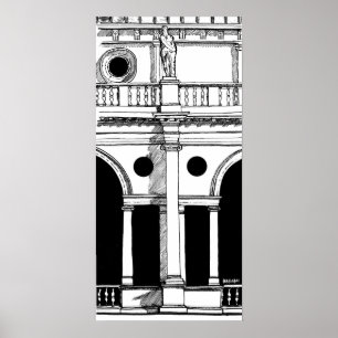 Italië Basilica Palladiana Travel Art Print