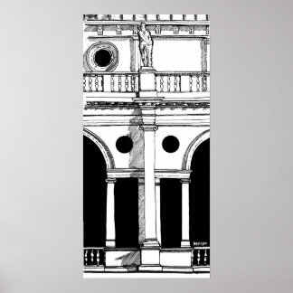 Italië Basilica Palladiana Travel Art Print