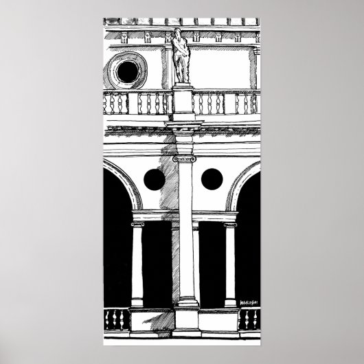 Italië Basilica Palladiana Travel Art Print (Voorkant)