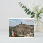 Italië - Basilicata - de Sassi van Matera - Briefkaart (Staand voorkant)