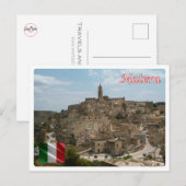 Italië - Basilicata - de Sassi van Matera - Briefkaart (Voorkant / Achterkant)