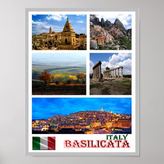 Italië - Basilicata - Mozaïek - Poster (Voorkant)