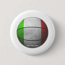 Italië Basketbal Ronde Button 5,7 Cm