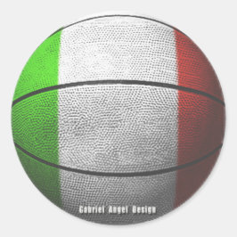 Italië Basketbal Ronde Sticker