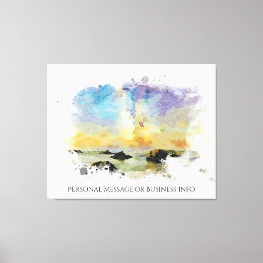 *~ Italië Beach Spiaggia delle cannelle AP12 Itali Canvas Afdruk (Voorkant)