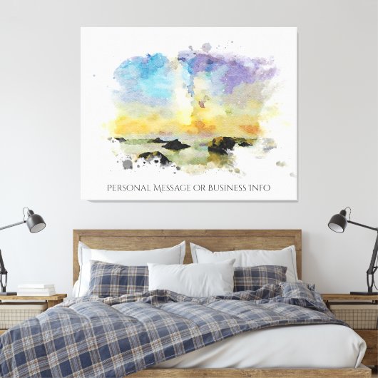 *~ Italië Beach Spiaggia delle cannelle AP12 Itali Canvas Afdruk (Insitu (Slaapkamer))