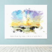 *~ Italië Beach Spiaggia delle cannelle AP12 Itali Canvas Afdruk (Insitu (Houten vloer))