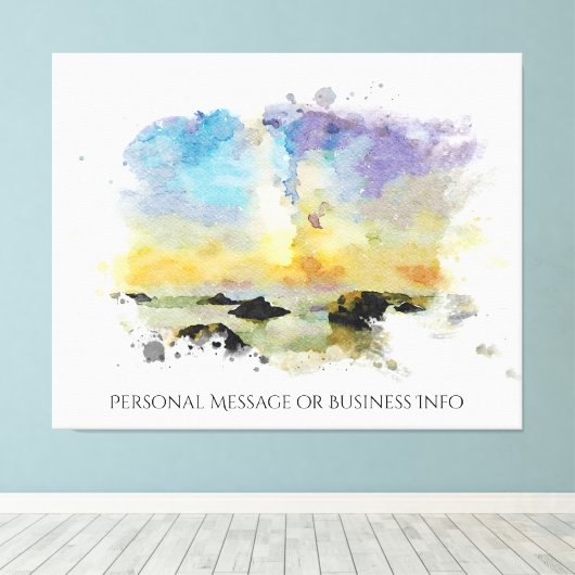 *~ Italië Beach Spiaggia delle cannelle AP12 Itali Canvas Afdruk (Insitu (Houten vloer))