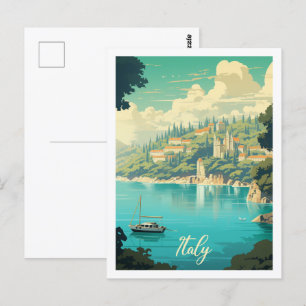 Italië  bekende reisplaats briefkaart