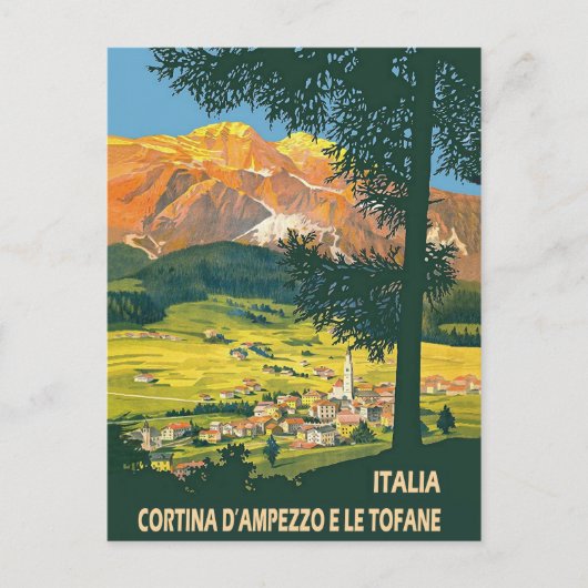 Italië, berg Cortina d'Ampezzo, zomer Briefkaart (Voorkant)