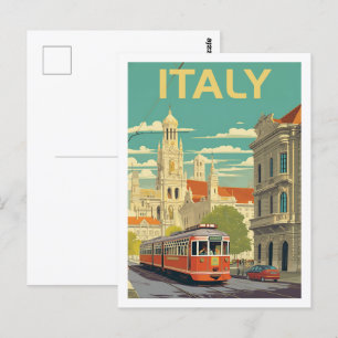 Italië Beroemde Vintage Reisplaats Briefkaart
