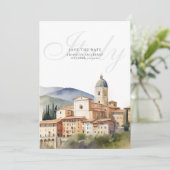 Italië Bestemming Bruiloft Save the Date Kaart (Staand voorkant)