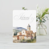 Italië Bestemming Bruiloft Save the Date Kaart (Staand voorkant)