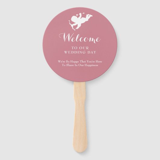 Italië Bestemming Elopement Bruiloft Hand Fan Handwaaier (Achterkant)