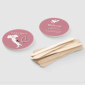 Italië Bestemming Elopement Bruiloft Hand Fan Handwaaier (Niet-gemonteerd)