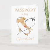 Italië Bestemming Huwelijk Paspoort Goud Wereldkaa (Voorkant)