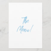 Italië Blauw Handgeschreven getekend Mediterrane b Menu (Achterkant)