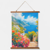 Italië Bloemen Hangend Wandkleed (Voorkant)