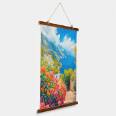 Italië Bloemen Hangend Wandkleed (Gebogen)