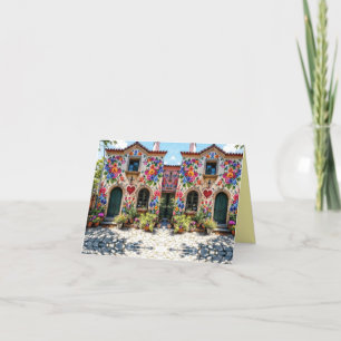 Italië Bloemenhuis Deco Bedankkaart