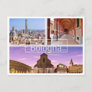 Italië, BOLOGNA, Piazza Maggiore, Twee torens, Briefkaart