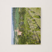 Italië, Bologna, Uitzicht door Vineyard naar Chies Legpuzzel (Verticaal)