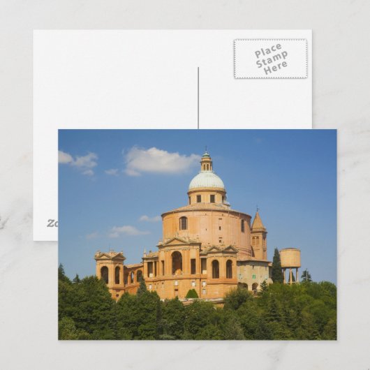 Italië, Bologna, zondag met Portico di San Briefkaart (Voorkant / Achterkant)