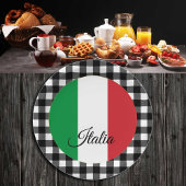 Italië Bord, buffelpleister en Italiaanse vlag Papieren Bordje
