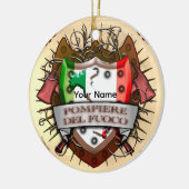 Italië Brandweerman naam Sieradelijst  Keramisch Ornament (Links)