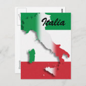Italië Briefkaart Italiaanse vlag (Voorkant / Achterkant)