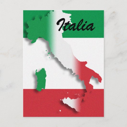 Italië Briefkaart Italiaanse vlag (Voorkant)