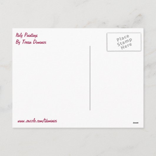 Italië - Briefkaart met kerst (Achterkant)